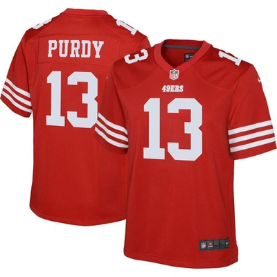 Nike Kids' Youth  Brock Purdy Scarlet San Francisco 49ers Game Jersey In Red