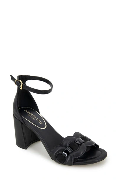 Kenneth Cole Luisa Scalloped Strap Sandal In Black