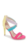 Kenneth Cole New York Brooke Cross Strap Sandal In Beet Multi