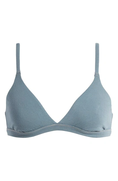 Skims Stretch Cotton Triangle Bralette In Kyanite