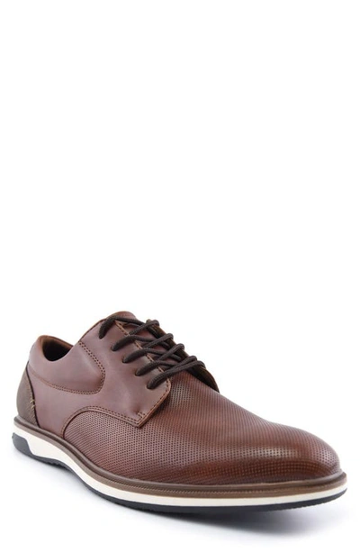 Aldo Norton Perforated Derby In Tan Synthetic