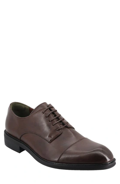 Reaction Kenneth Cole Marquee Faux Leather Derby In Espresso