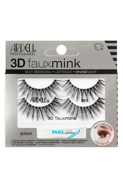 Ardell 2-pack 3d Fauxmink 853 Lashes In Black