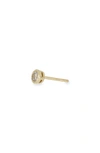 Bony Levy 14k Gold Bezel Diamond Single Stud Earring In 14k Yellow Gold
