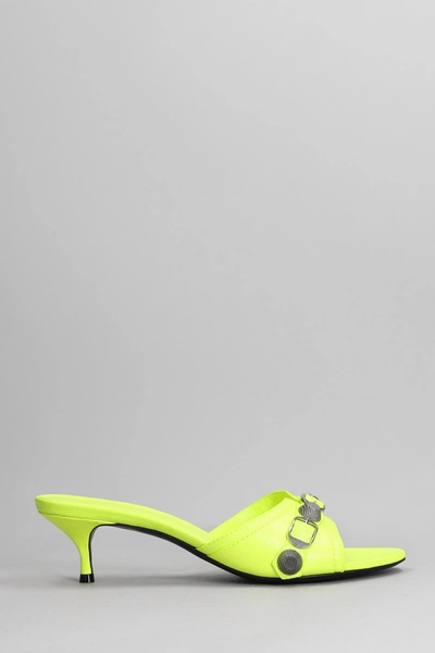Balenciaga Slipper-mule In Yellow Leather