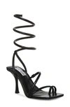 Steve Madden Shantelle Ankle Wrap Sandal In Black