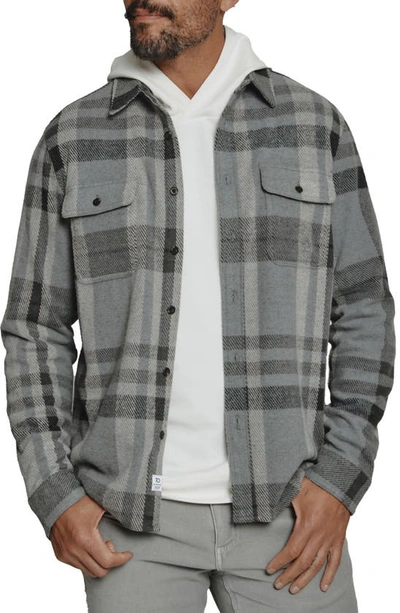 7 Diamonds Generation Plaid Stretch Button-up Shirt In Grey