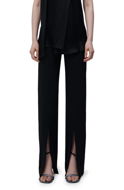 Simkhai Ariah Front Split Hem Pants In Black