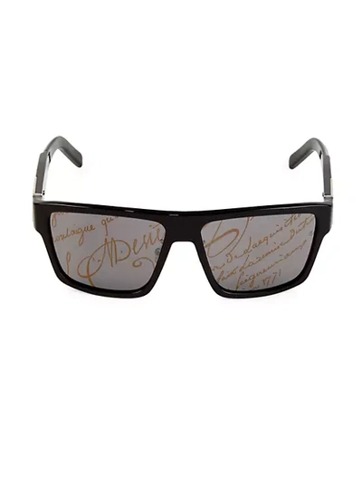 Berluti Men's 62mm Fashion Mask Square Sunglasses In Black