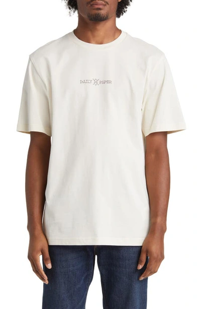 Daily Paper Raysan Cotton Graphic T-shirt In Birch White