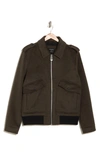 Noize Maxwell Bomber Jacket In Dark Olive