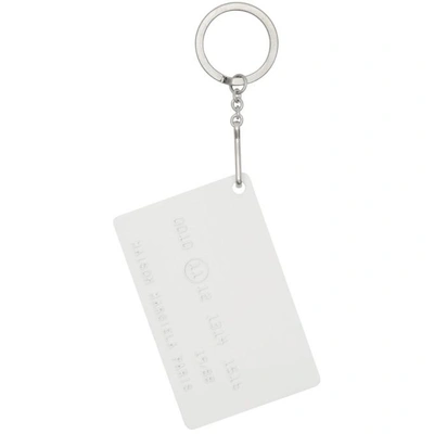 Maison Margiela White Credit Card Keychain In H1575 White