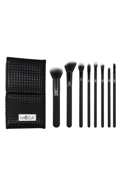 Moda Pro On-the-go 8-piece Makeup Brush Set In White