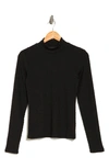 Sanctuary Day Dream Mock Neck Long Sleeve Top In Black