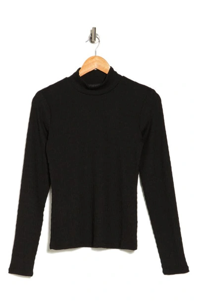 Sanctuary Day Dream Mock Neck Long Sleeve Top In Black