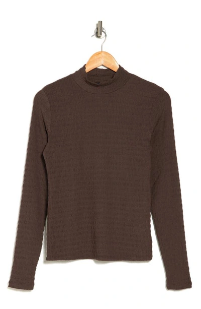 Sanctuary Day Dream Mock Neck Long Sleeve Top In Frappe