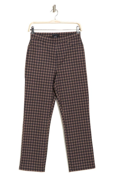 Sanctuary Daily Crop Plaid Trousers In Frappe Biscotti