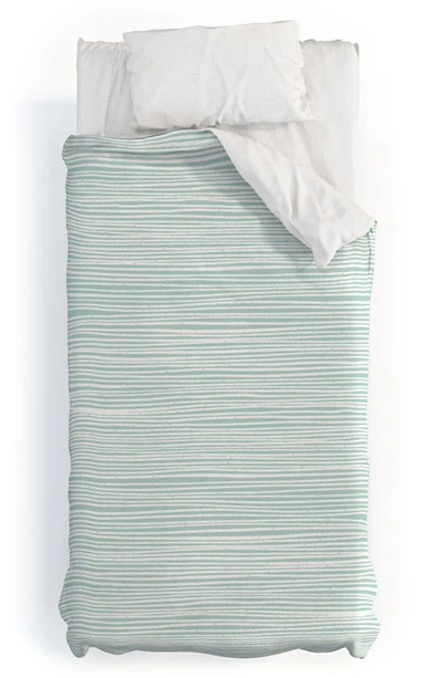 Deny Designs Coastal Studio Ocean 2-piece Duvet Set In Green