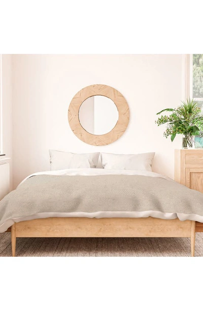 Deny Designs Lad Triangle Stripe 3-piece Duvet Set In Beige