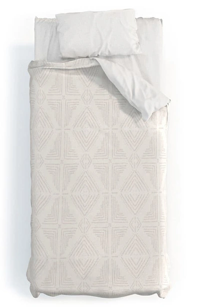 Deny Designs Schatzi Nora Tile 2-piece Duvet Set In White