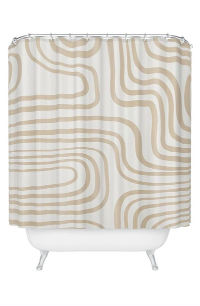 Deny Designs Iveta Coeur Neutral Shower Curtain In White