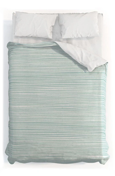 Deny Designs Coastal Studio Ocean 3-piece Duvet Set In Teal Blue