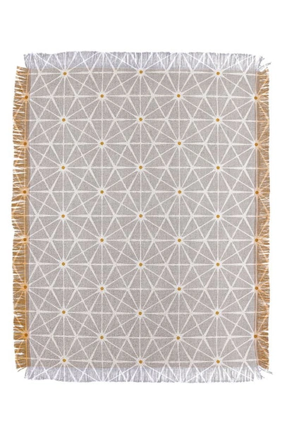 Deny Designs Heather Dutton Luminous Throw Blanket In Beige
