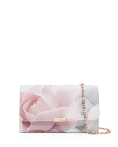 Ted Baker Beckee Porcelain Rose Clutch Bag In Nude Pink | ModeSens