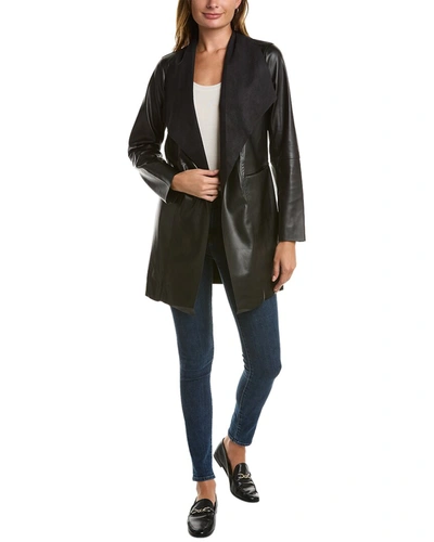 Max Studio Draped Jacket In Black