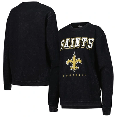 G-iii 4her By Carl Banks Black New Orleans Saints Comfy Cord Pullover Sweatshirt