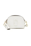 Marc Jacobs Shutter Small Leather Cross-body Bag In Porcelain/gold