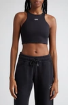 Off-white Logo-print Cropped Tank Top In Multicolour