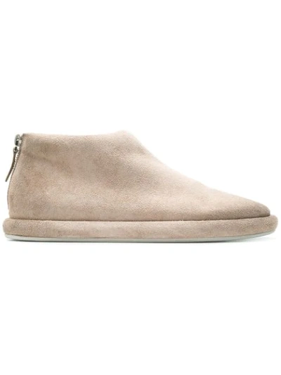 Marsèll Flat Ankle Boots In Neutrals