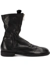 Guidi Front Zip Boots In Black