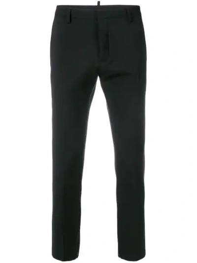 Dsquared2 Cropped Flare Trousers In Black (black)