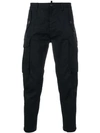 Dsquared2 Cropped Cargo Trousers - Black