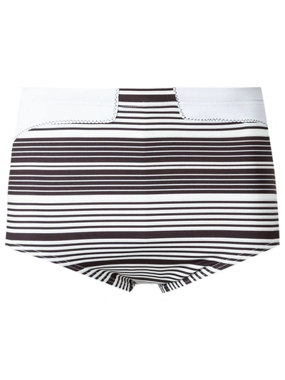 Amir Slama Striped Trunks In Black