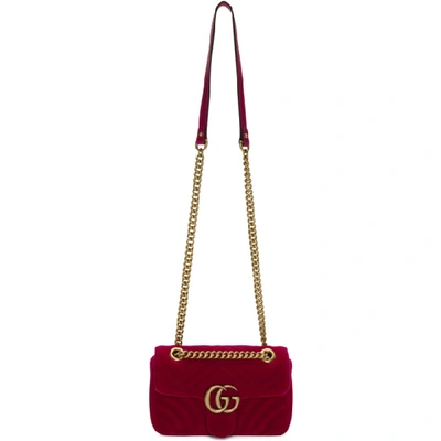 Gucci Mini Marmont Matelassé Shoulder Bag In 6433 Hibis