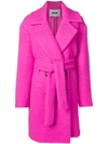 Msgm Double-breasted Wool-blend Coat In Pink