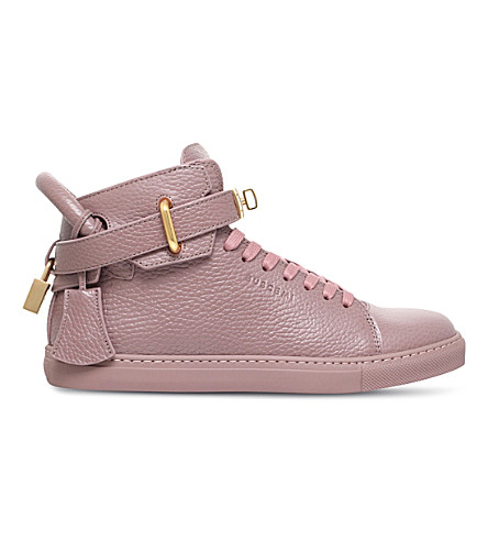 Buscemi 100mm Leather Mid-top Trainers In Pale Pink | ModeSens