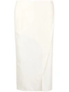 Ports 1961 Wrap Style Midi Skirt In White