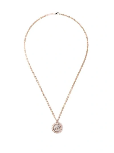 Chopard 18kt Rose Gold Happy Spirit Pendant Diamond Necklace