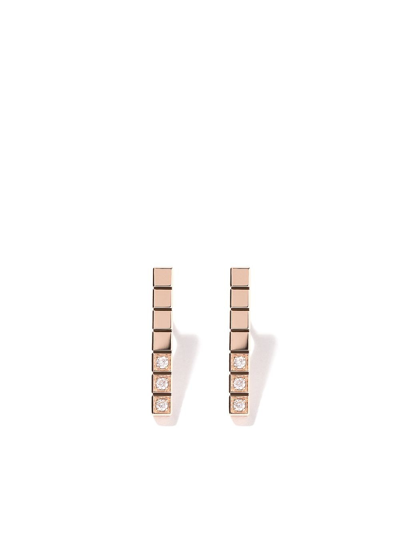 Chopard Ice Cube Pure 18-karat Rose Gold Diamond Earrings In Fairmined Rose Gold