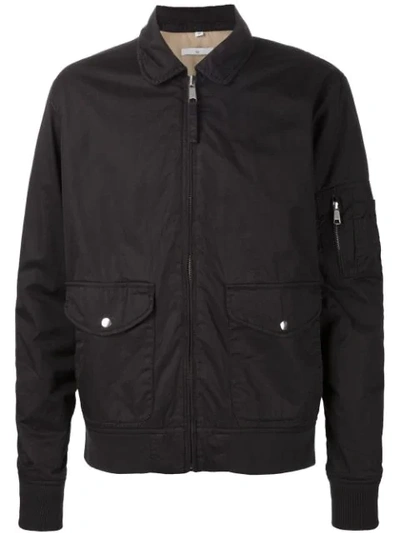 321 Zip Flight Jacket In Blue