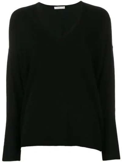 6397 Lightweight V-neck Jumper In Black