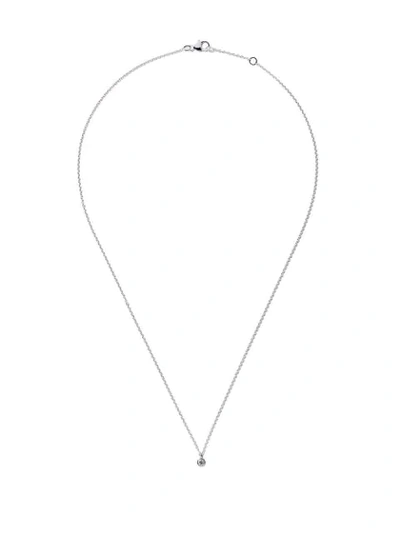 De Beers 18kt White Gold My First  One Diamond Pendant Necklace
