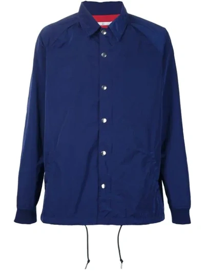 321 Coach Drawstring Buttoned Jacket In Blue