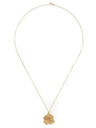 Aurelie Bidermann Mini 'clover' Necklace - Metallic