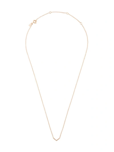 Ef Collection Chevron Necklace - Metallic