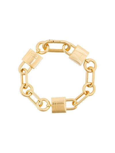Ambush Gold Padlock Link Bracelet - Metallic